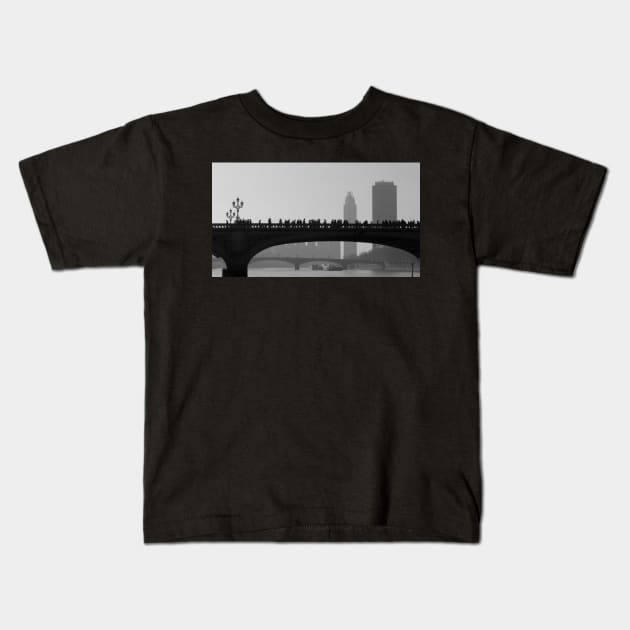 Westminster Bridge Kids T-Shirt by rosedew